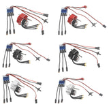 Brushless Motor Metal Gearbox ESC Combo for 1/12 RC Car for MN168 MN82 MN99S Red SM3.0