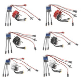 Brushless Motor Metal Gearbox ESC Combo for 1/12 RC Car for MN168 MN82 MN99S Red SM3.0