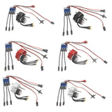 Brushless Motor Metal Gearbox ESC Combo for 1/12 RC Car for MN168 MN82 MN99S Red SM3.0