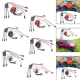 Brushless Motor Metal Gearbox ESC Combo for 1/12 RC Car for MN168 MN82 MN99S Red SM3.0