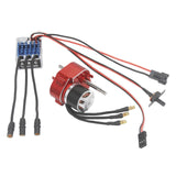 Brushless Motor Metal Gearbox ESC Combo for 1/12 RC Car for MN168 MN82 MN99S Red SM3.0