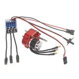 Brushless Motor Metal Gearbox ESC Combo for 1/12 RC Car for MN168 MN82 MN99S Red SM3.0