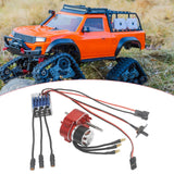 Brushless Motor Metal Gearbox ESC Combo for 1/12 RC Car for MN168 MN82 MN99S Red SM3.0
