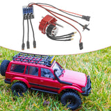 Brushless Motor Metal Gearbox ESC Combo for 1/12 RC Car for MN168 MN82 MN99S Red SM3.0