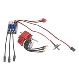 Brushless Motor Metal Gearbox ESC Combo for 1/12 RC Car for MN168 MN82 MN99S Red T