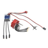 Brushless Motor Metal Gearbox ESC Combo for 1/12 RC Car for MN168 MN82 MN99S Red T