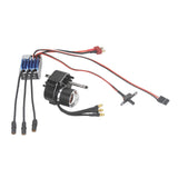 Brushless Motor Metal Gearbox ESC Combo for 1/12 RC Car for MN168 MN82 MN99S Black SM3.0