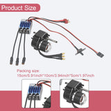 Brushless Motor Metal Gearbox ESC Combo for 1/12 RC Car for MN168 MN82 MN99S Black SM3.0