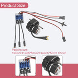 Brushless Motor Metal Gearbox ESC Combo for 1/12 RC Car for MN168 MN82 MN99S Black Color T