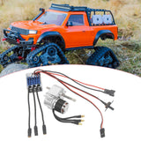 Brushless Motor Metal Gearbox ESC Combo for 1/12 RC Car for MN168 MN82 MN99S Silver SM3.0