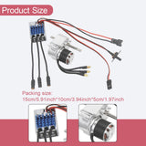 Brushless Motor Metal Gearbox ESC Combo for 1/12 RC Car for MN168 MN82 MN99S Silver SM3.0