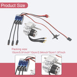Brushless Motor Metal Gearbox ESC Combo for 1/12 RC Car for MN168 MN82 MN99S Silver Color T