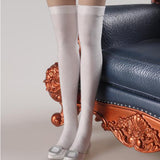 Maxbell 1:6 Retro Tube Socks Athletic Socks for 12'' inch Female Doll Action Figures White high