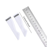 Maxbell 1:6 Retro Tube Socks Athletic Socks for 12'' inch Female Doll Action Figures Stripe Black Crew