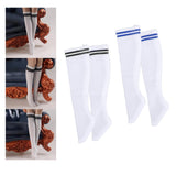 Maxbell 1:6 Retro Tube Socks Athletic Socks for 12'' inch Female Doll Action Figures Stripe Black Crew