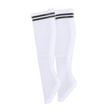 Maxbell 1:6 Retro Tube Socks Athletic Socks for 12'' inch Female Doll Action Figures Stripe Black Crew