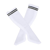 Maxbell 1:6 Retro Tube Socks Athletic Socks for 12'' inch Female Doll Action Figures Stripe Black Crew