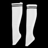 Maxbell 1:6 Retro Tube Socks Athletic Socks for 12'' inch Female Doll Action Figures Stripe Black Crew
