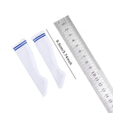 Maxbell 1:6 Retro Tube Socks Athletic Socks for 12'' inch Female Doll Action Figures Stripe blue Crew