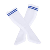 Maxbell 1:6 Retro Tube Socks Athletic Socks for 12'' inch Female Doll Action Figures Stripe blue Crew