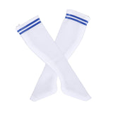Maxbell 1:6 Retro Tube Socks Athletic Socks for 12'' inch Female Doll Action Figures Stripe blue Crew