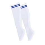 Maxbell 1:6 Retro Tube Socks Athletic Socks for 12'' inch Female Doll Action Figures Stripe blue Crew