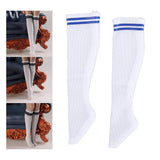 Maxbell 1:6 Retro Tube Socks Athletic Socks for 12'' inch Female Doll Action Figures Stripe blue Crew
