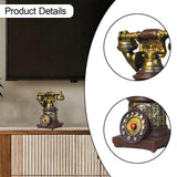 Phone Model Large Creative Resin Vintage Rotary Telephone for Cafe Bar Store H