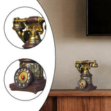 Phone Model Large Creative Resin Vintage Rotary Telephone for Cafe Bar Store H