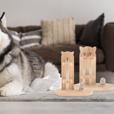 Maxbell Dog Whiskers Beard Storage Wood Gift Pet Keepsake Box for Puppy Bunny Pets S