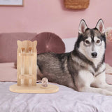 Maxbell Dog Whiskers Beard Storage Wood Gift Pet Keepsake Box for Puppy Bunny Pets L