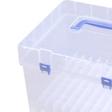 Maxbell Markers Case with Handle Clear Lightweight Bin Holder for Drawing Home Craft