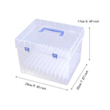 Maxbell Markers Case with Handle Clear Lightweight Bin Holder for Drawing Home Craft