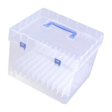 Maxbell Markers Case with Handle Clear Lightweight Bin Holder for Drawing Home Craft
