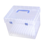 Maxbell Markers Case with Handle Clear Lightweight Bin Holder for Drawing Home Craft