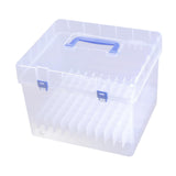 Maxbell Markers Case with Handle Clear Lightweight Bin Holder for Drawing Home Craft