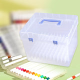 Maxbell Markers Case with Handle Clear Lightweight Bin Holder for Drawing Home Craft