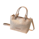 Straw Beach Bag Gift Ladies Woven Purse Tote for Outdoor Pool Music Festival Beige