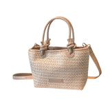 Straw Beach Bag Gift Ladies Woven Purse Tote for Outdoor Pool Music Festival Beige
