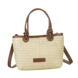 Straw Beach Bag Gift Ladies Woven Purse Tote for Outdoor Pool Music Festival Khaki