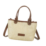 Straw Beach Bag Gift Ladies Woven Purse Tote for Outdoor Pool Music Festival Khaki
