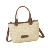 Straw Beach Bag Gift Ladies Woven Purse Tote for Outdoor Pool Music Festival Khaki