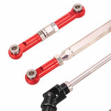 RC Metal Axle Gear Bridge Shaft Steering Cup Steering Rod Kit Wear Resistant