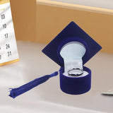 Graduation Cap Ring Holder for Graduation Ceremony Cap Design Ring Packaging blue