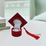 Graduation Cap Ring Holder for Graduation Ceremony Cap Design Ring Packaging red