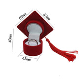 Graduation Cap Ring Holder for Graduation Ceremony Cap Design Ring Packaging red