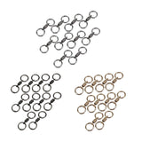 Maxbell 10x Double Ring Keychain Key Ring Holder for Necklaces Small Chain Connector Argent