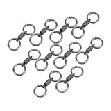 Maxbell 10x Double Ring Keychain Key Ring Holder for Necklaces Small Chain Connector Argent