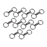 Maxbell 10x Double Ring Keychain Key Ring Holder for Necklaces Small Chain Connector Argent