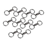 Maxbell 10x Double Ring Keychain Key Ring Holder for Necklaces Small Chain Connector Argent